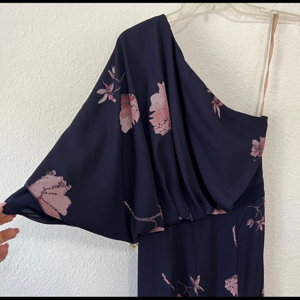 NWT FAME and PARTNERS floral printed one shoulder Dress size 0. - Picture 6 of 10
